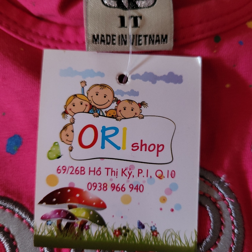 NWT B&B Ori Shop Girls Dress Pink Splatter Paris Size 4-6 Look at Measurements - Picture 4 of 4